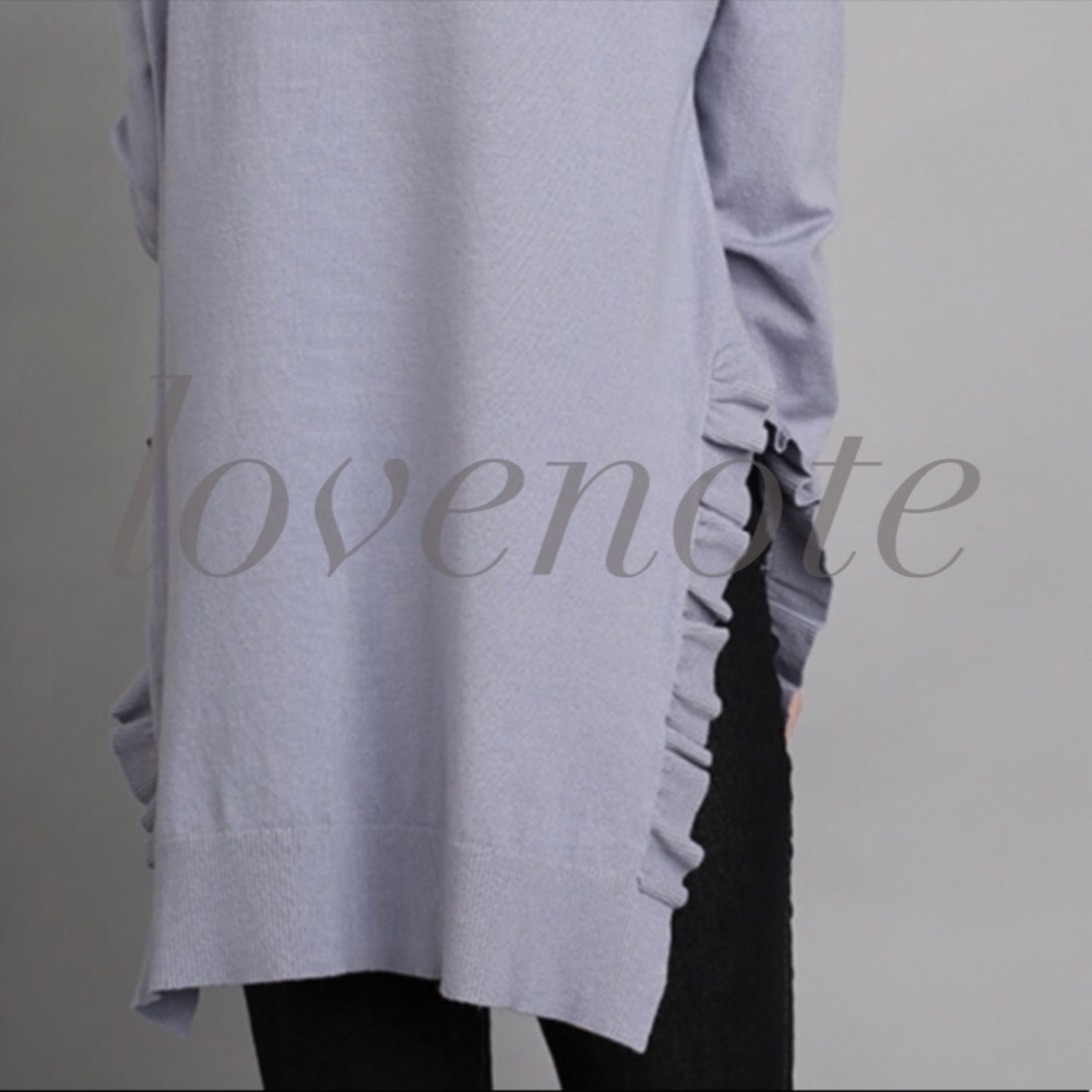 ⭐️1M left! Long Sleeve Tunic Sweater Split Side - Picture 3 of 4